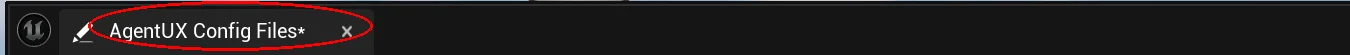 Config Files tab title showing asterisk for unsaved changes